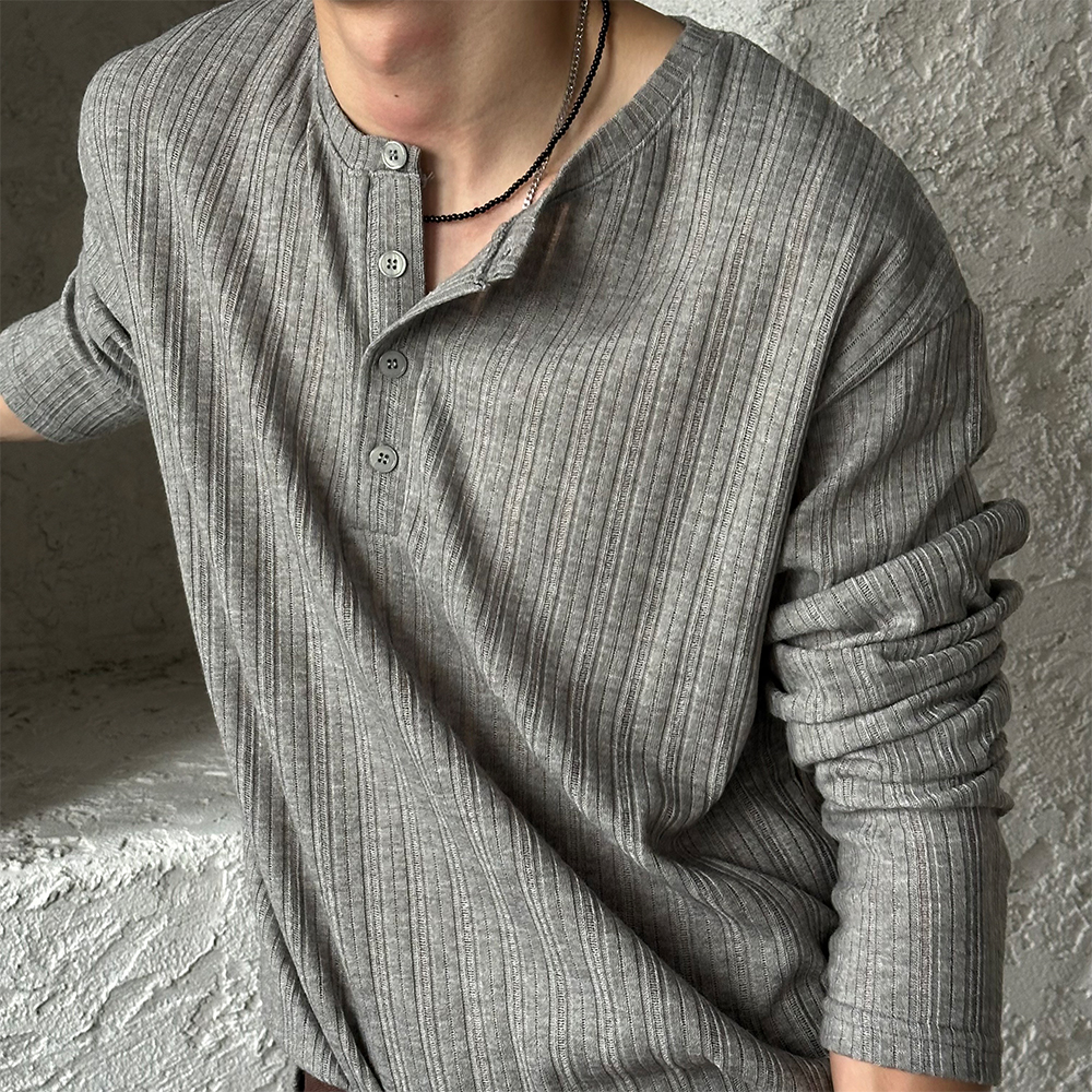 ★送料・関税込★RONRON★HENRYNECK GOLGI LONG SLEEVE★ RONRON☆韓国☆人気☆HENRYNECK GOLGI LONG SLEEVE 3色 (RONRON