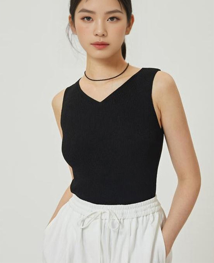 Drawer 7GカシミヤVネックノースリーブニット Drawer 7GカシミヤVネックノースリーブニット Drawer（ドゥロワー）の