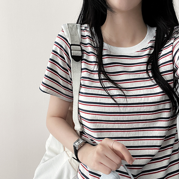バイカラーボーダー半袖Tシャツ | ファッション通販サイト NUGU