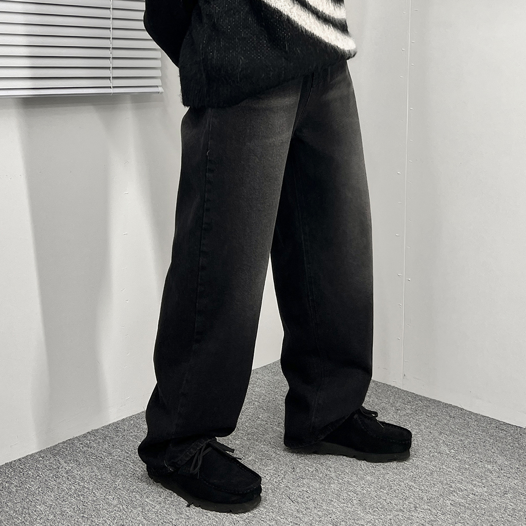 MUSINSA PARTIMENTO WOMEN ブラックデニムパンツ MUSINSA PARTIMENTO WOMEN ブラックデニムパンツ 新品 MUSINSA