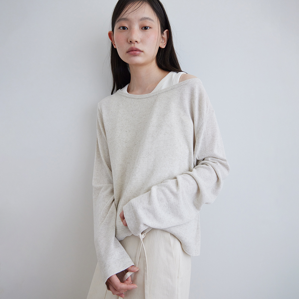 Summer lap round knit_LINEN