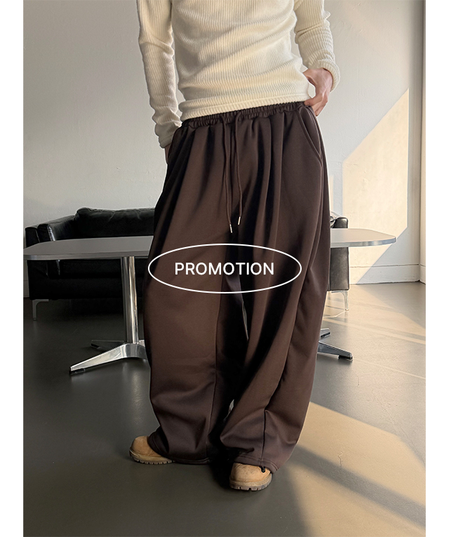 [PROMOTION] Front two tuck wide sweat pants(5color)
