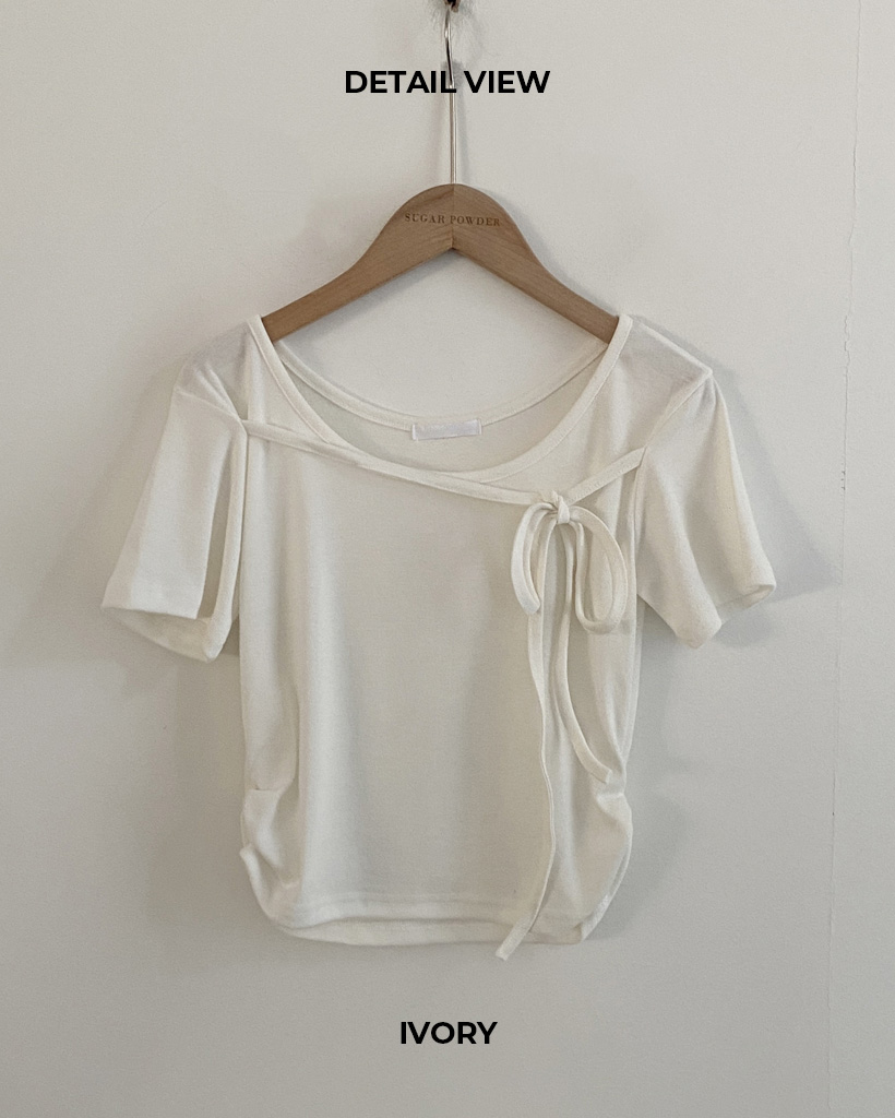 ポイントサイドシャーリング半袖Tシャツ-5color | ファッション