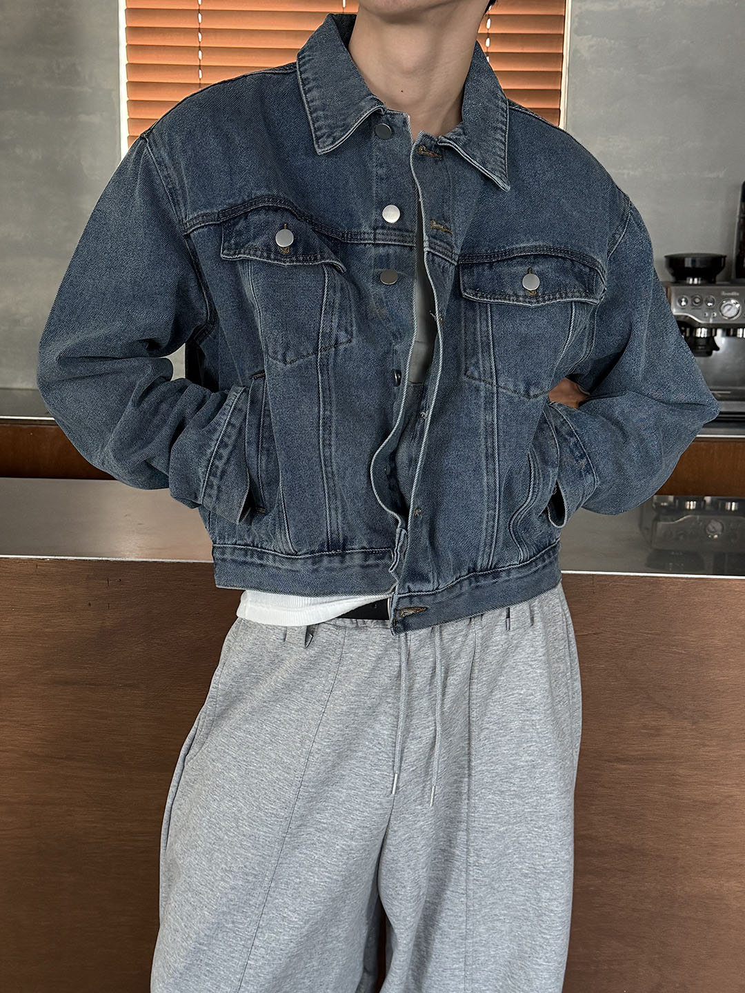 クロップド デニム ジャケット(4color)