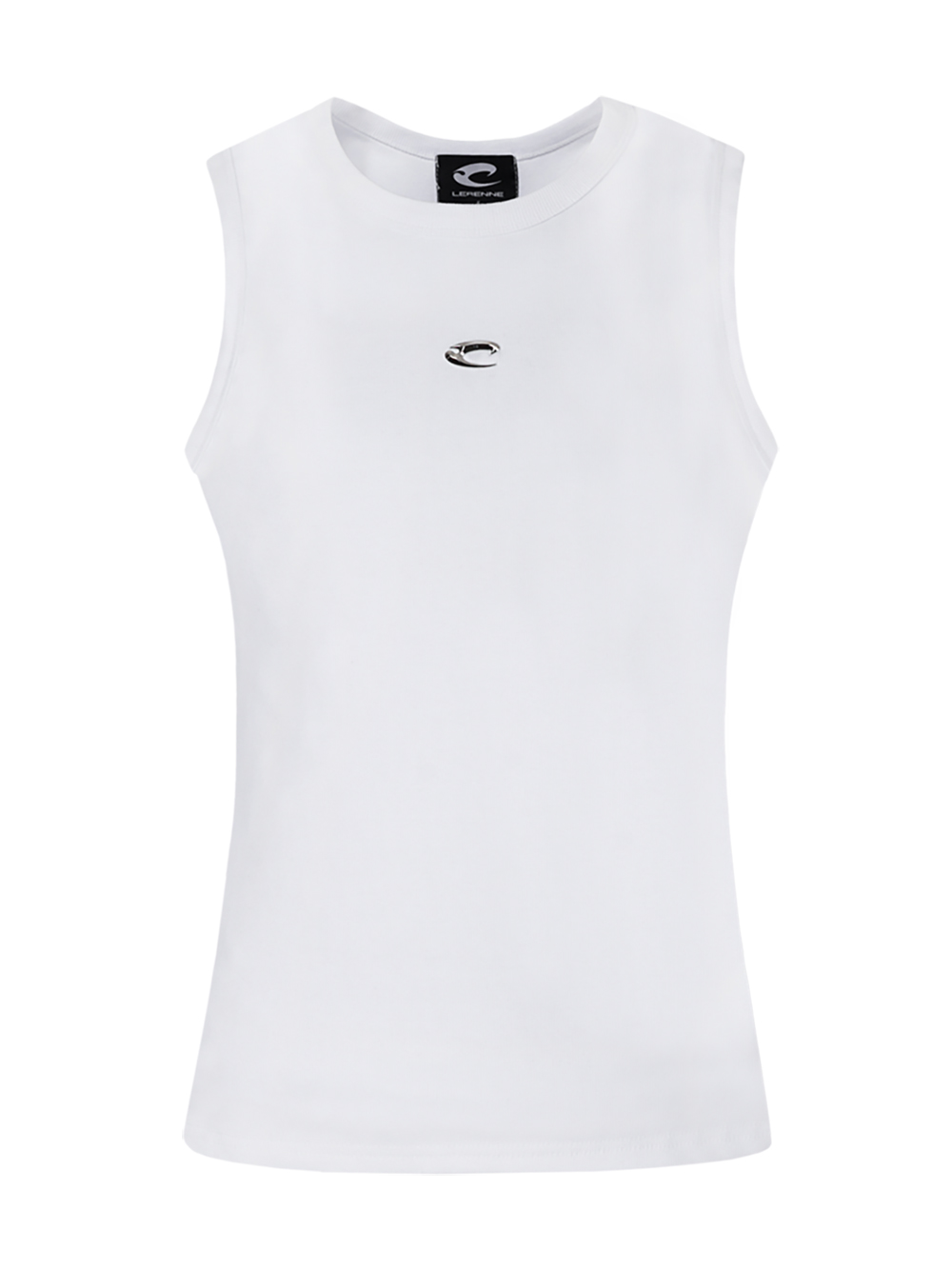 Metal Logo Sleeveless - White