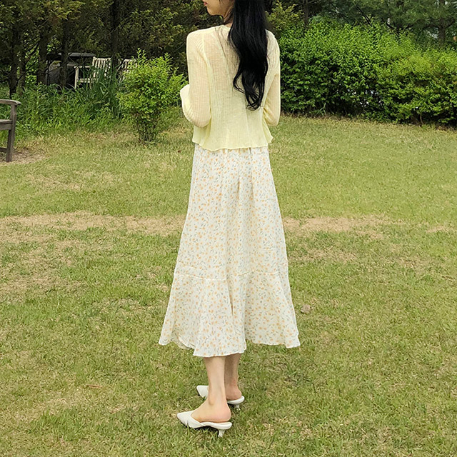 SET] ロングワンピース+カーディガンセット | ファッション通販