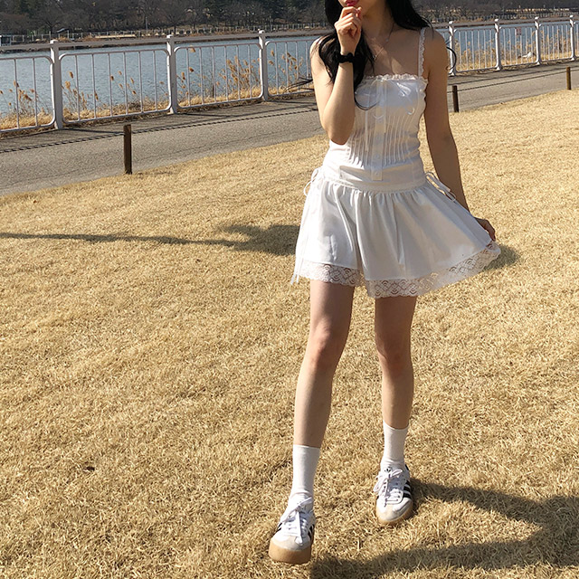 レースリボンタック入りキャミワンピース | ファッション通販