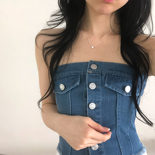yuse  韓国　チューブトップ　デニム Amazon | [OUSHOP] 女性のセクシーなファッションデニムチューブ