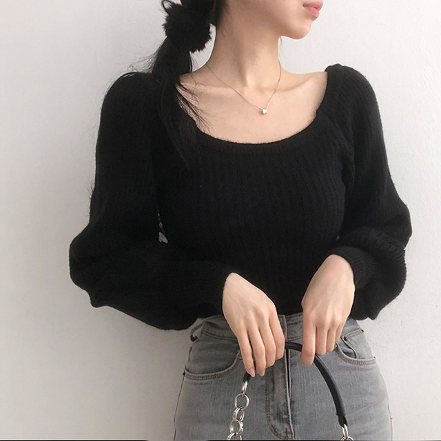 4color] パフスクエアニット | ファッション通販サイト NUGU