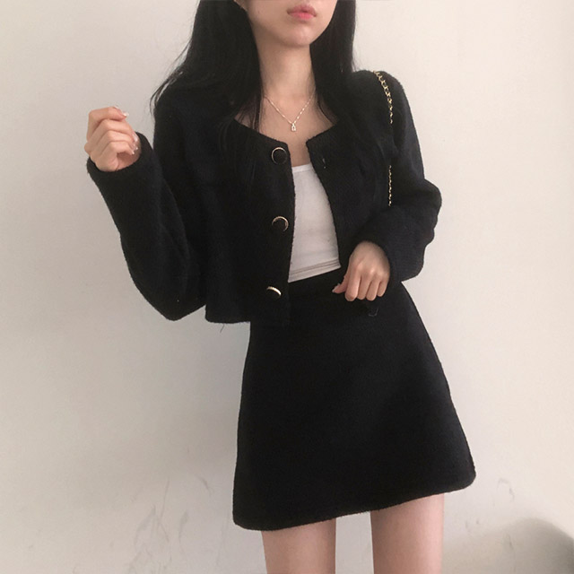 2ピースセット]ツイードジャケット＆スカート | ファッション