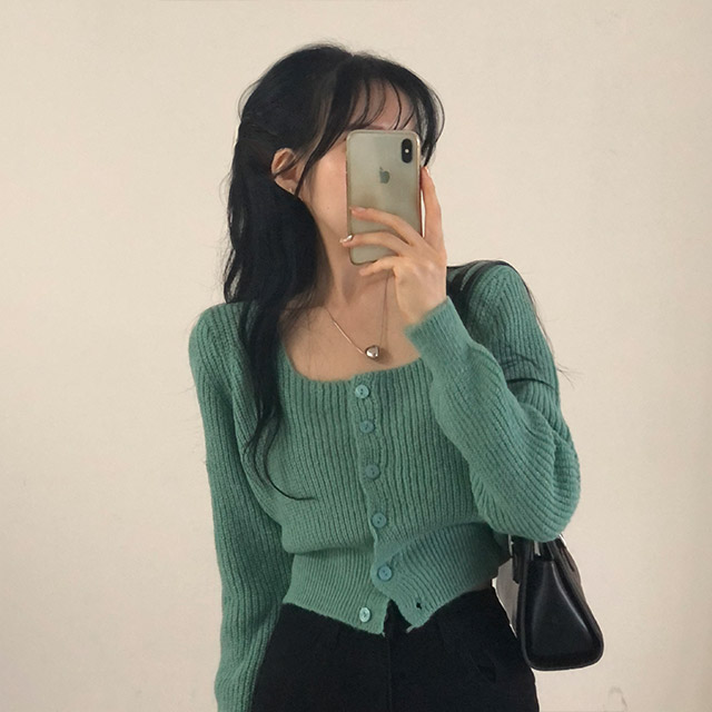 スクエアクロップドカーディガン | ファッション通販サイト NUGU