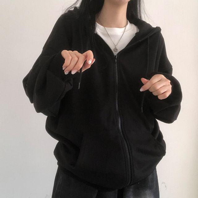 3color]デイリルーズフィットーオーバーサイズパーカー