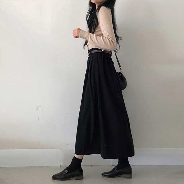 KAPITAL コーデュロイ ロングスカート ベルト付き セール】ベルト付き コーデュロイ ロング丈スカート（スカート