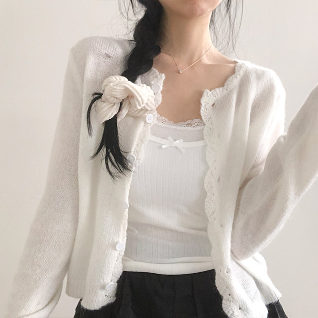 パステルモヘアフリルカーディガン | ファッション通販サイト NUGU