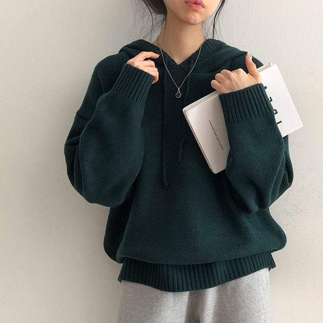 4color] ニットフード付きパーカー | ファッション通販サイト NUGU