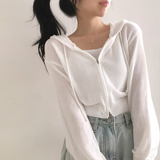 シースルー2WAYブークレパーカー | ファッション通販サイト NUGU