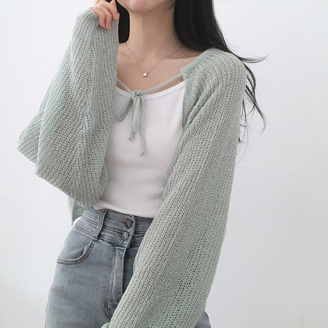 クロップド紐ボレロカーディガン | ファッション通販サイト NUGU