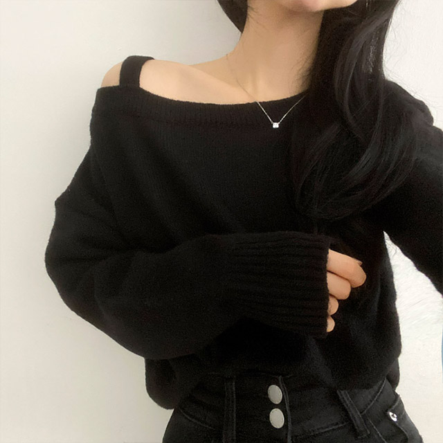 4color] オフショルダーニット | ファッション通販サイト NUGU