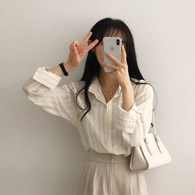 ストライプシャツブラウス | ファッション通販サイト NUGU