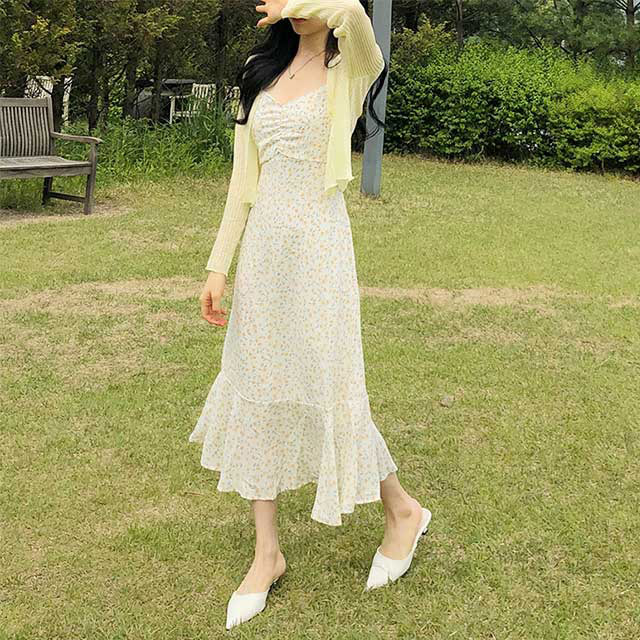 SET] ロングワンピース+カーディガンセット | ファッション通販