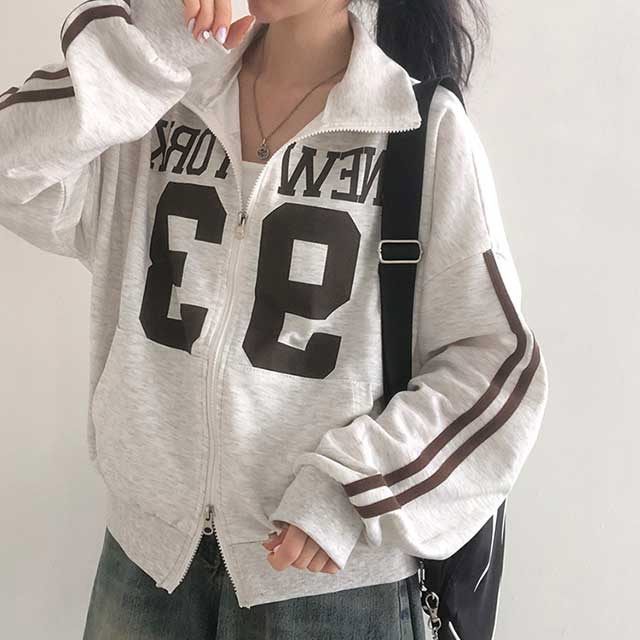 6color]カジュアルバイカラー2ライントレーニングパーカー