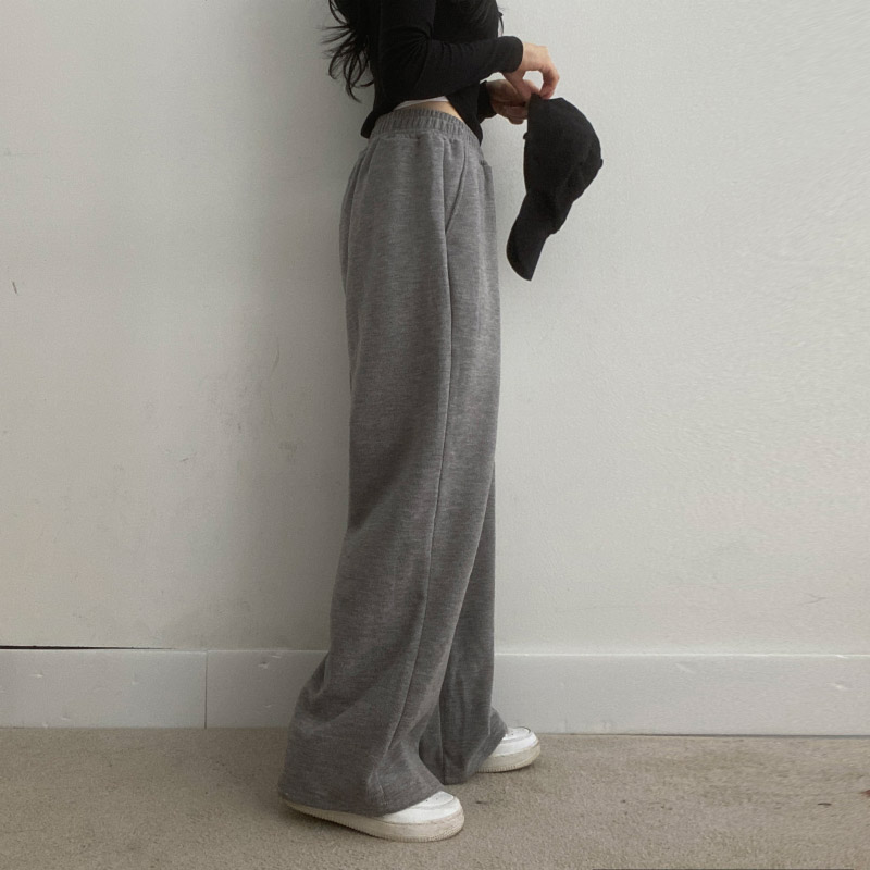 8color] 裏起毛 リブ ワイドパンツ | ファッション通販サイト NUGU