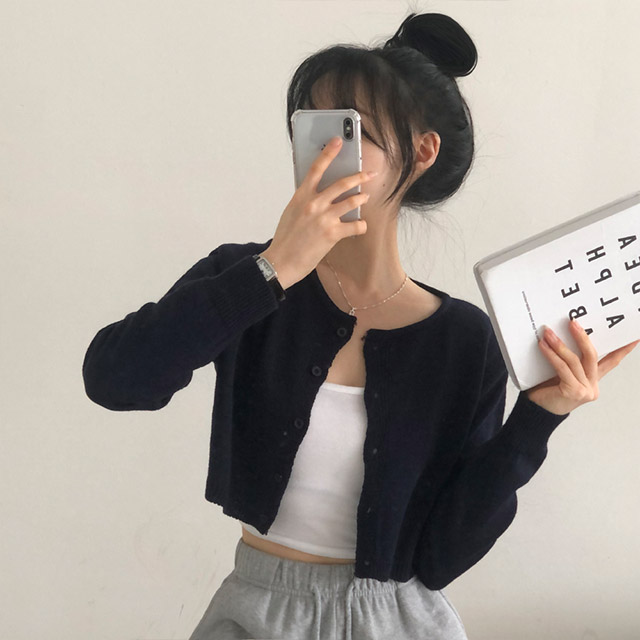 クロップドボタンカーディガン | ファッション通販サイト NUGU