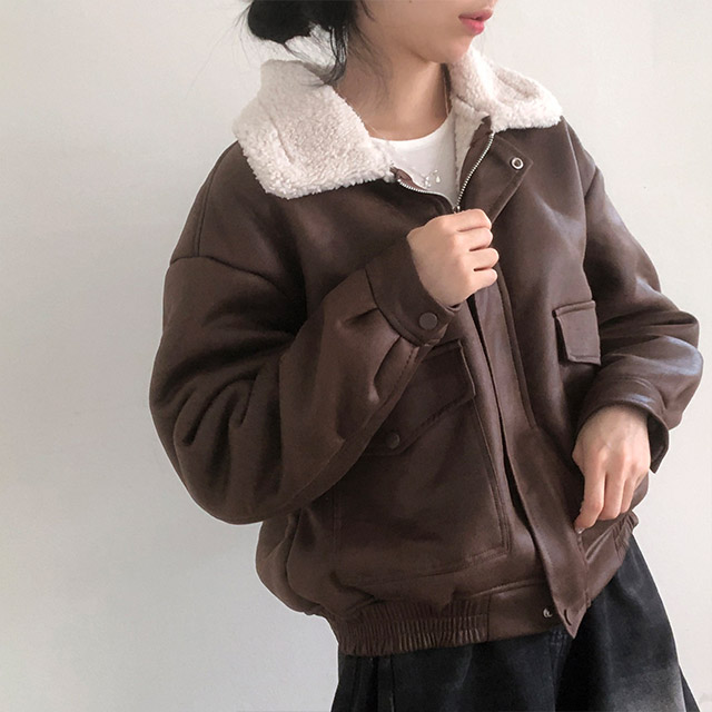 ボアカラースエードムートンコート | ファッション通販サイト NUGU