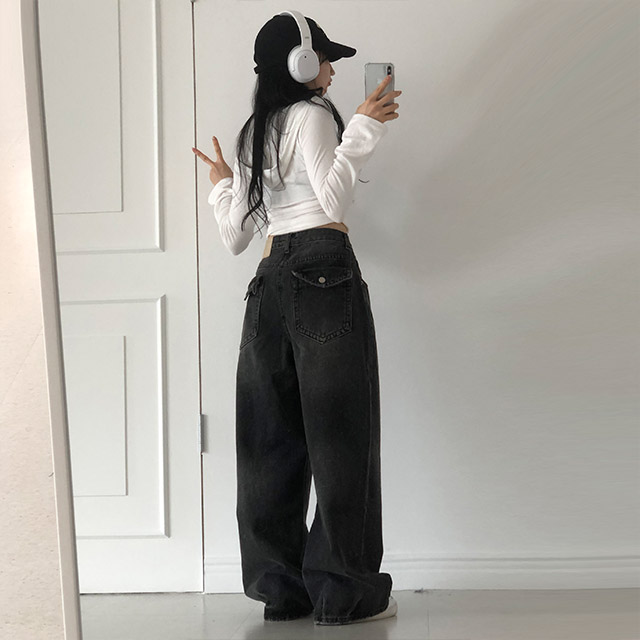 ウォッシュワイドデニムパンツ | ファッション通販サイト NUGU