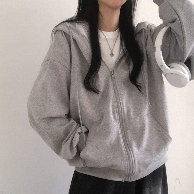 3color]デイリルーズフィットーオーバーサイズパーカー