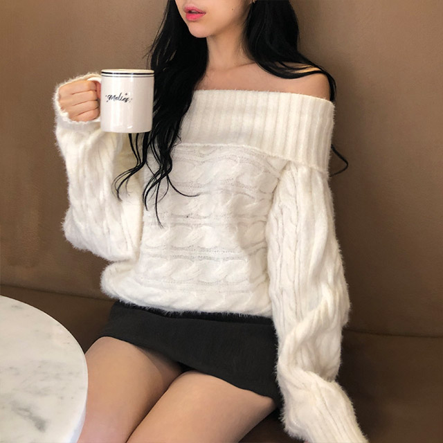 ツイストオフショルニット | ファッション通販サイト NUGU