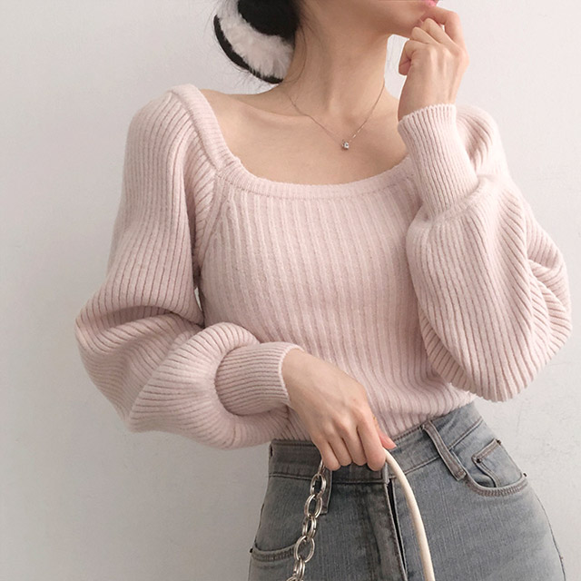 4color] パフスクエアニット | ファッション通販サイト NUGU