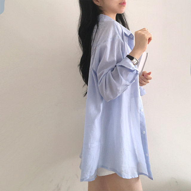 シースルーポケットルーズシャツ | ファッション通販サイト NUGU