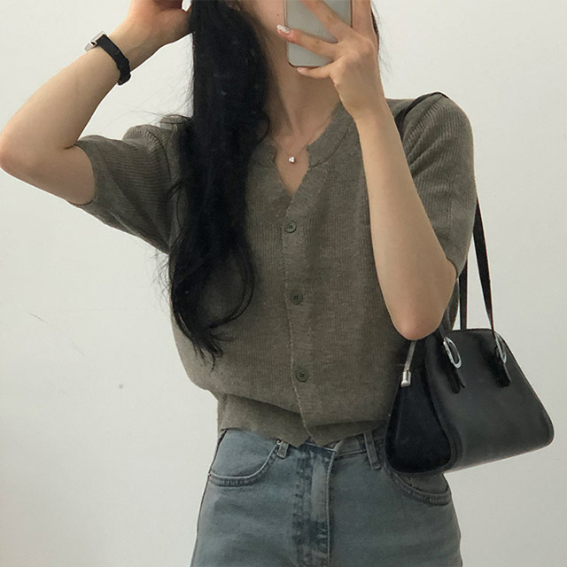 me☆縮絨加工カーディガン mew】ベルトカーディガン(BLK)