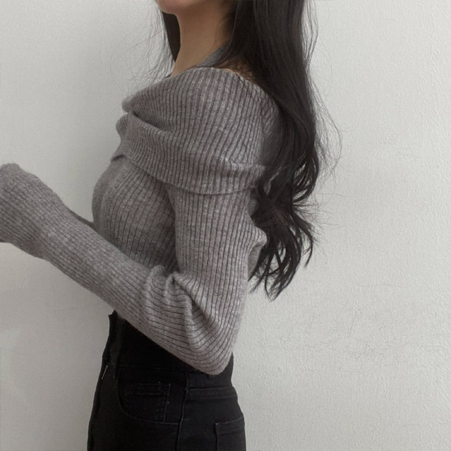 美品】マチャット オフショル リブニット JILL by STUART ニット