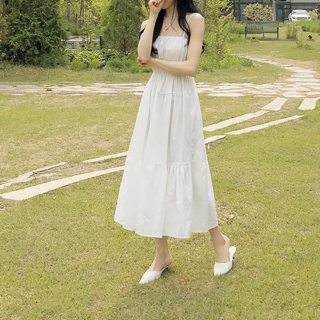 コムデギャルソン 【美品】ノースリーブ シャーリング ロングワンピース Ｍ ノースリーブシャーリングロングワンピース | ファッション通販