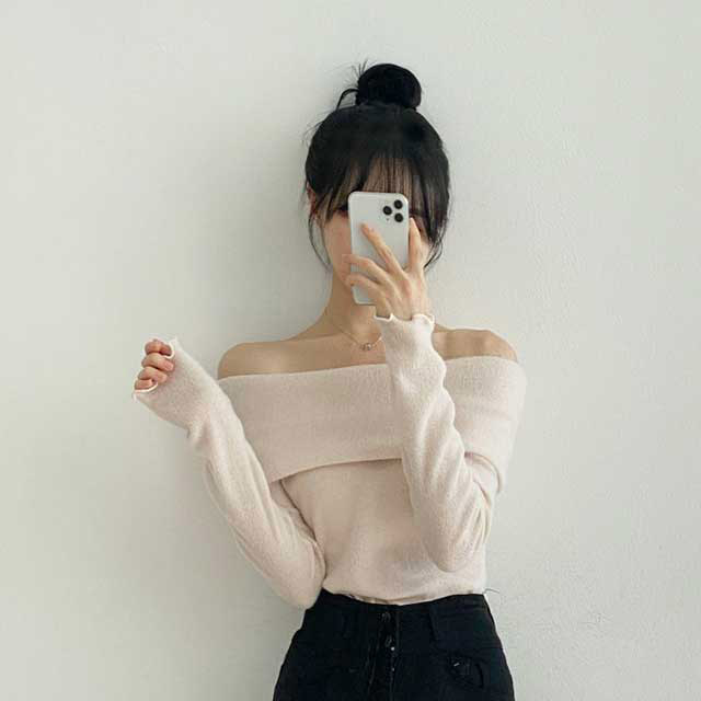 3color] もふもふオフショルニット | ファッション通販サイト NUGU