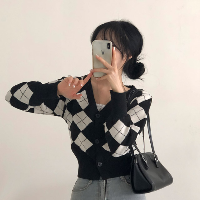 AURALEE リブ編みVネックカーディガン（ブルー•サイズ4） AURALEE リブ