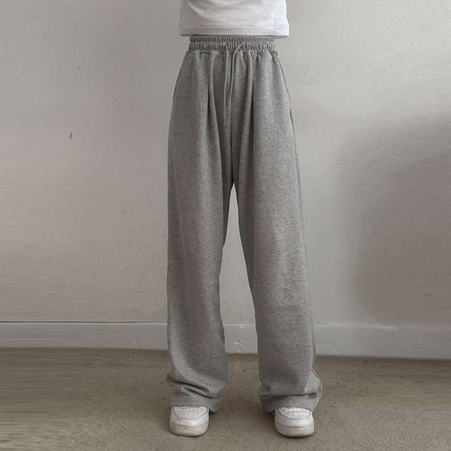 short&long] タック入りワイドトレーニングパンツ
