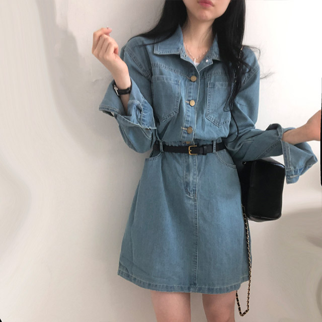 ポケットベルトデニムチュニック | ファッション通販サイト NUGU