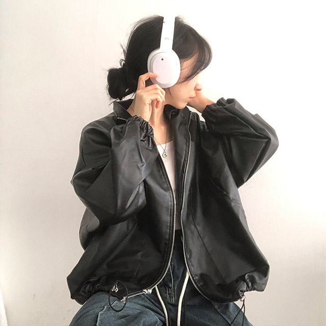 2color]オーバーサイズ2WAYストリングレザージャケット