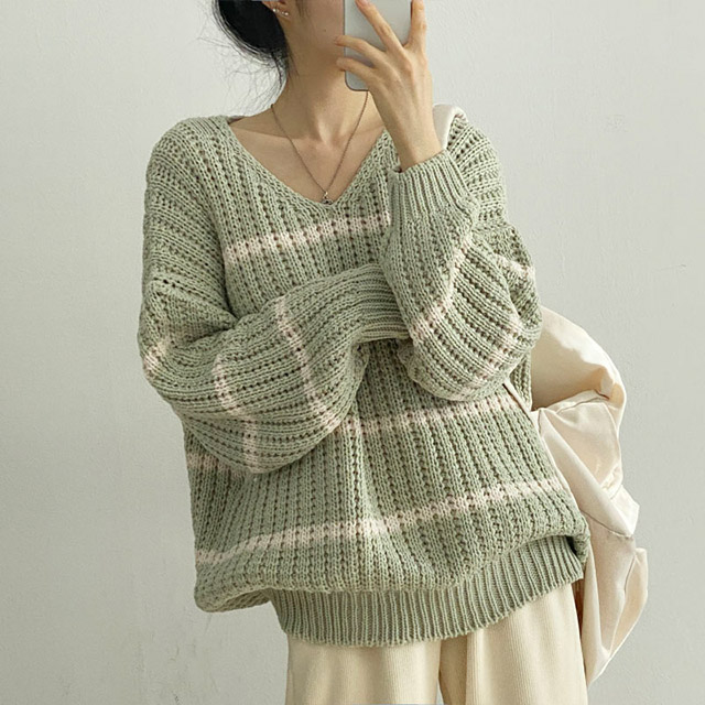 AURALEE 【美品】コットンウールシルク混ワイドボーダーニット　SIZE 4 URBAN RESEARCH DOORS ニット セーター コットンスラブKNIT