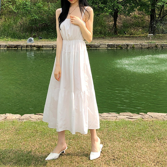 コムデギャルソン 【美品】ノースリーブ シャーリング ロングワンピース Ｍ ノースリーブシャーリングロングワンピース | ファッション通販