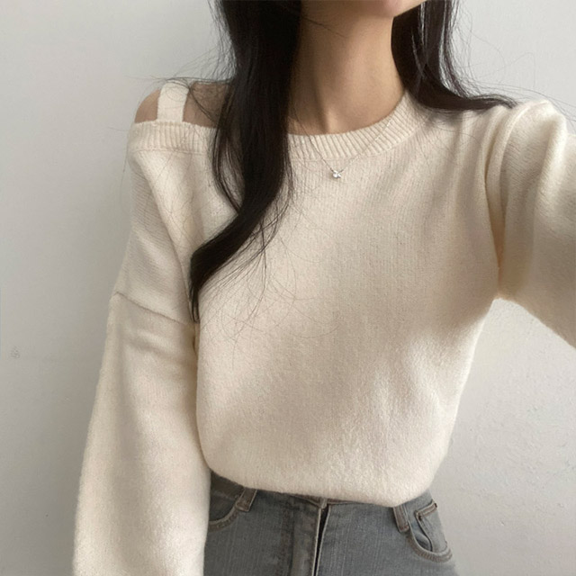 4color] オフショルダーニット | ファッション通販サイト NUGU