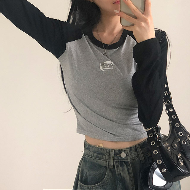 SKINLESS ラグランT 希少 バイカラーラグラントラックオーバーサイズ半袖Tシャツ