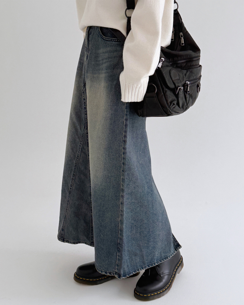 UNISEX)ヴィンテージマルチポケットクロスボディバッグ