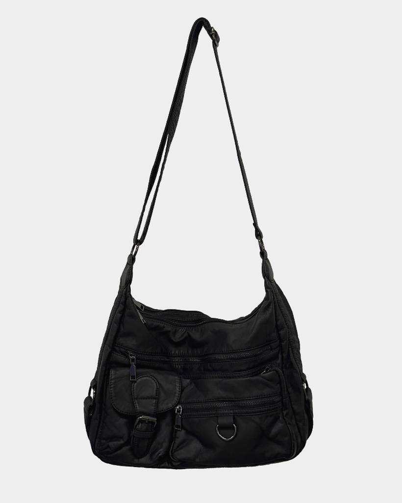 UNISEX)ヴィンテージマルチポケットクロスボディバッグ