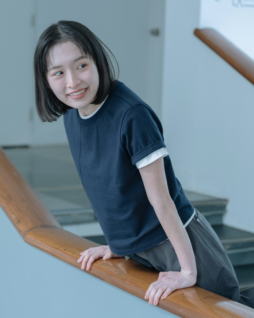 DOT LABEL T-SHIRT, NAVY