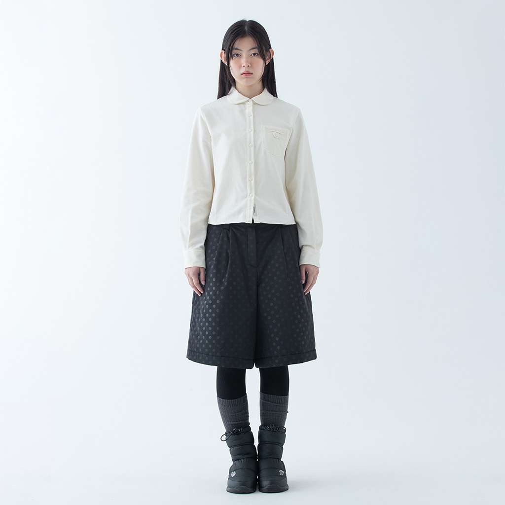 dot half padding pants, black | ファッション通販サイト NUGU