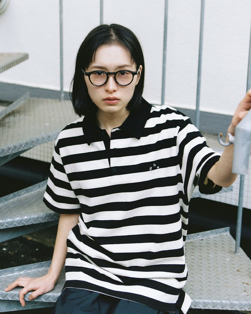 PK STRIPE SHIRT, BLACK